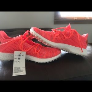 Ladies 6.5 orange with gray golf shoes Adidas, new